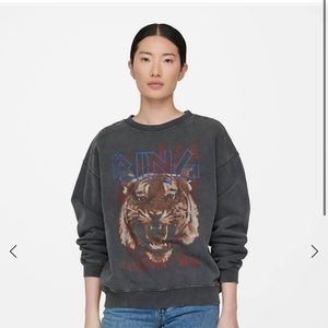 Anine Bing Dark Grey Tiger Sweashirt